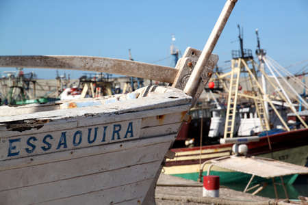 Beautiful old port in the city Essaouira, morocco, のeditorial素材