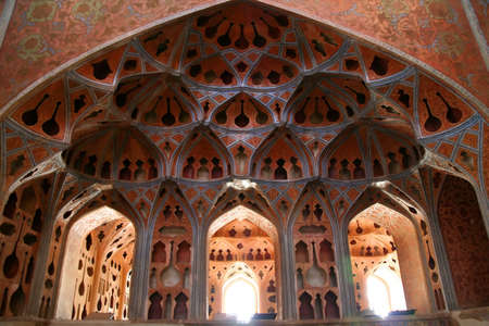 Dome ceiling at Palace in Isfahan, Iranのeditorial素材