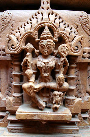 Detail of craftsmanship in one of the temples in Udaipur, Indiaの写真素材