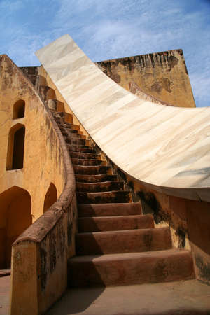 One of the astronomical instruments constructed by the astronomer king maharaja jai sing, Jaipur, Rajasthan , Indiaの写真素材