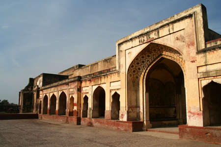 Archways in the Lahore fort in Pakistanの写真素材