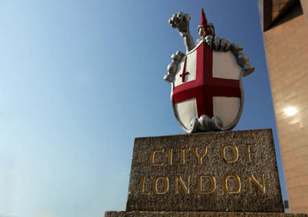 Crest indicating entering the City of London, UKの写真素材