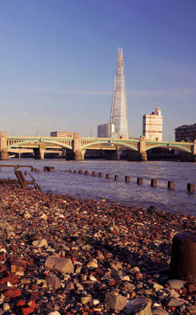 Southwark Bridge with The Shard in the backgroundの写真素材