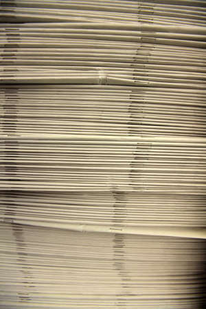 Pile of newspapers ready to be distributed