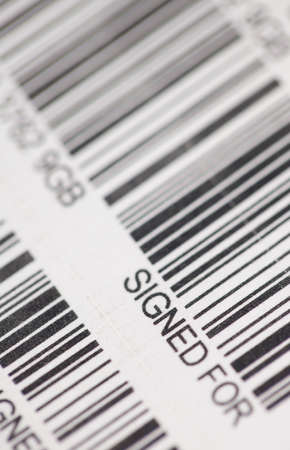 Barcode used by post office for tracking items send to be signed for