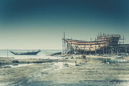 Old shipyard on the Queshm island, Iran