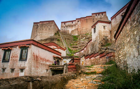 Tibetan Monastery in Gyangze in central Tibetの写真素材