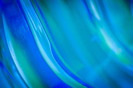 Abstract blue texture of a plastic drink bottle - close up shotの写真素材