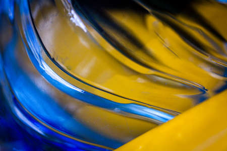 Abstract colorful texture of a plastic drink bottle - close up shotの写真素材