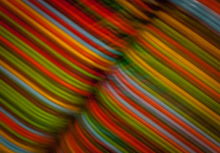 Pile of colorful food trays in the restaurant