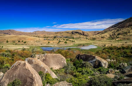 Stunning and beautiful landscape of Madagascar central highlandsの写真素材