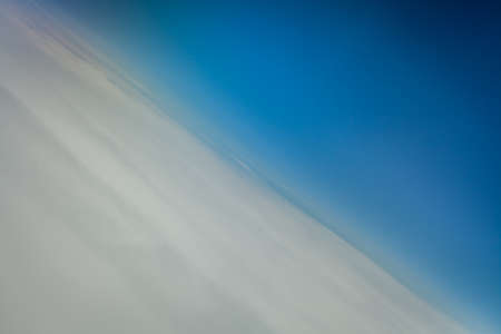 Horizontal picture of clouds in the sky seen from above