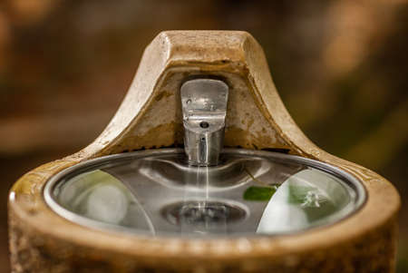 Fresh water drinking fountain in a parkの写真素材