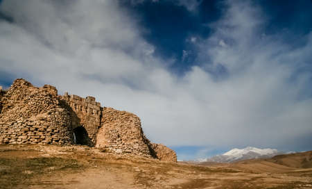 Entrance to the Takht-e Soleymān, archaeological site in West Azarbaijan, Iranの写真素材