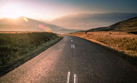 Road through the Alamut mountains in the northern Iran in winterの写真素材