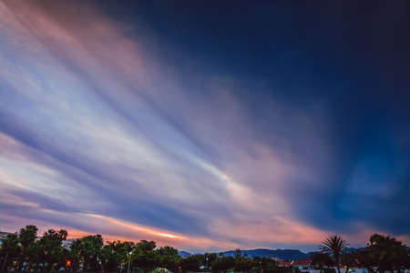 Beautiful sunset in Maspalomas in gran Canaria