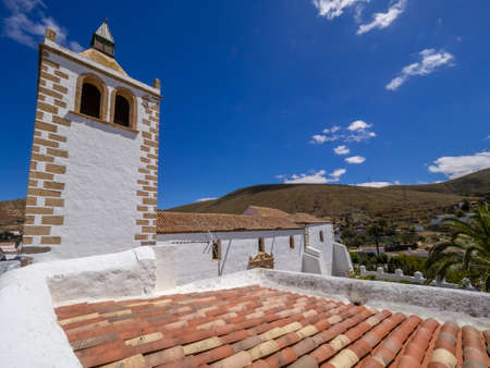 Cathedral of St. Mary in Betancuria, an old capital of Fuerteventura, Canary islands, Spainの写真素材