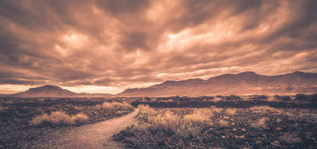Archaeological site of an old aboriginal village in Fuerteventura, Canary Islands, Spainの写真素材