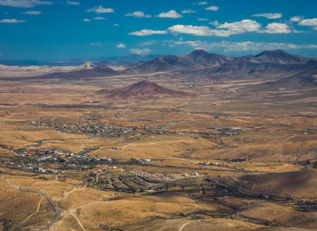 Dry landscape of Fuerteventura, Canary Islands, Spainの写真素材