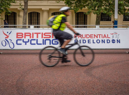 London, July 2016. Action during the Prudential Ride London Freecycle event in London UK that took...