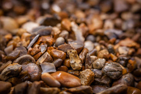 Soft focused blurred picture of a peebles on the ground in the gardenの写真素材