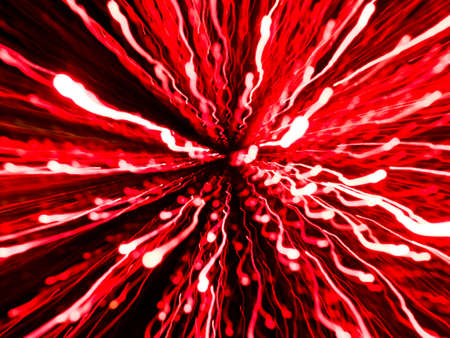 Picture of red and purple random abstract light trailsの写真素材