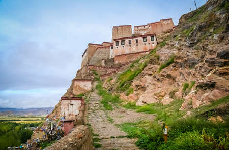 Tibetan Fort in Gyangze in central Tibetのeditorial素材