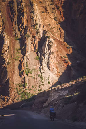 Woman on a cycle touring trip in Yunnan Province, China