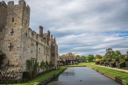 Hever Castle, England -  April 2017 : Hever Castle  located in the village of Hever, Kent, built in the 13th century, historical home of Ann Boleyn, the second queen consort of King Henry VIII of Englandのeditorial素材