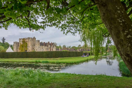 Hever Castle, England -  April 2017 : Hever Castle  located in the village of Hever, Kent, built in the 13th century, historical home of Ann Boleyn, the second queen consort of King Henry VIII of Englandのeditorial素材