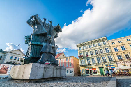 Bydgoszcz, Poland -  August 2017 : Landmark monument called Pomnik Walki i MÄczeÅstwa Ziemi Bydgoskiejのeditorial素材