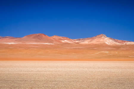 Dry and desolate landscape in southern part of bolivian Altiplano, Bolivia, South Americaの写真素材