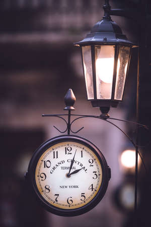 Grand Central Terminal New York Clock moved from US to Kotor in Montenegro and located at the enterance of a local restaurantの写真素材