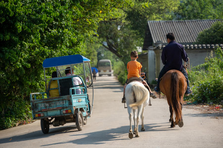 Yangshuo, China - August 2019 :のeditorial素材