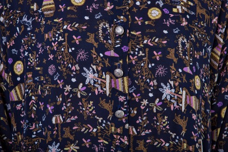 fabric texture as background. Brown flax. Item of clothing close-upの写真素材