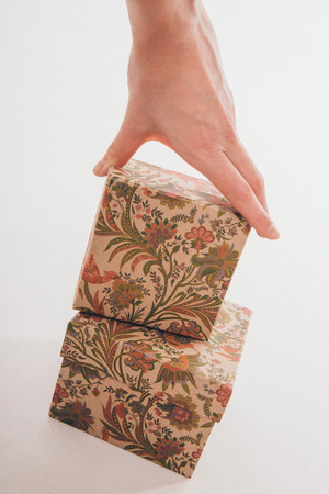 the two gift box on white backgroundの写真素材