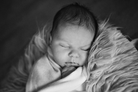 portrait of a little girl: babys face close-upの写真素材