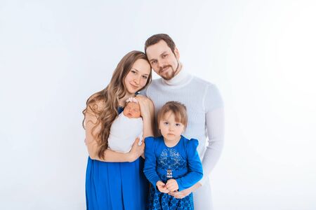 concept of healthy lifestyle, protection of children, shopping - baby in the arms of the mother and...