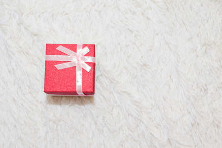 a gift on a white backgroundの写真素材