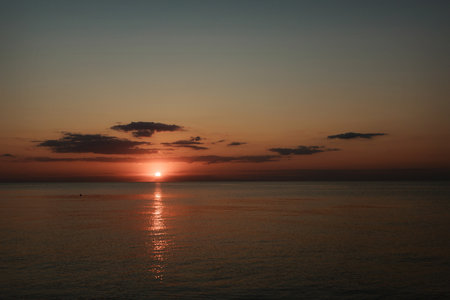 Waves on the sea during sunset. Relaxation, enjoyment. Journey to the ocean, peace and happiness....