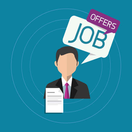 job offers employee vector illustrationのイラスト素材
