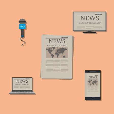 news on variable devices vector illustration concept designのイラスト素材