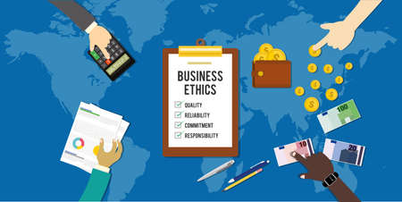 business ethic ethical company corporate concept vectorのイラスト素材