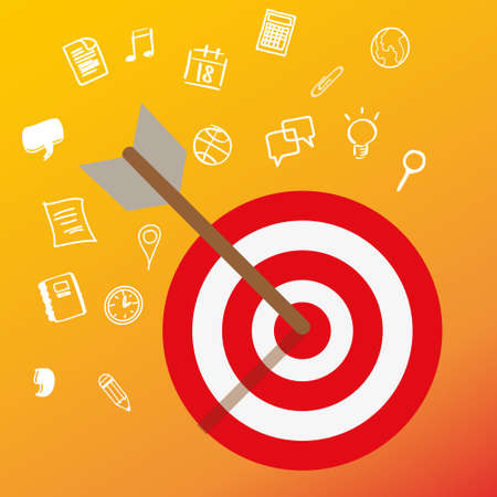 targeting customer head mind niche target market marketing concept business vectorのイラスト素材