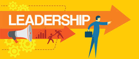 leader leadership in business concept team vectorのイラスト素材
