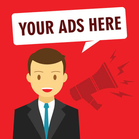 your ads here advertising promotion vector illustrationのイラスト素材