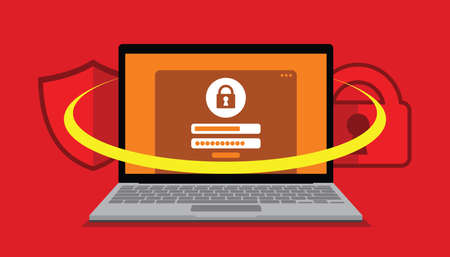 security system user account protection vector illustrationのイラスト素材