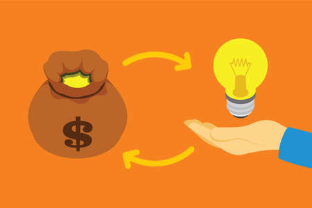 buy an idea for business vector illustration conceptのイラスト素材