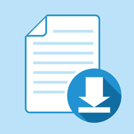 download file icon with blue backgroundのイラスト素材