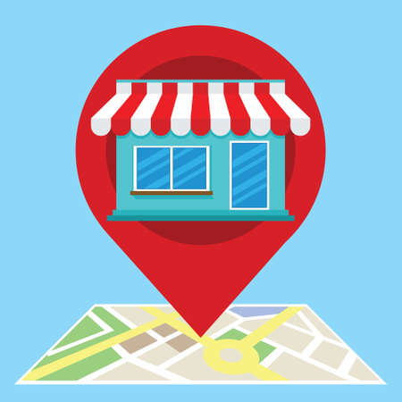 local search marketing ecommerceのイラスト素材